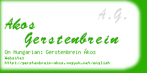 akos gerstenbrein business card