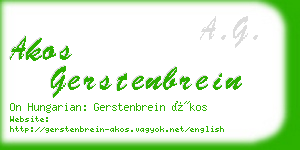 akos gerstenbrein business card